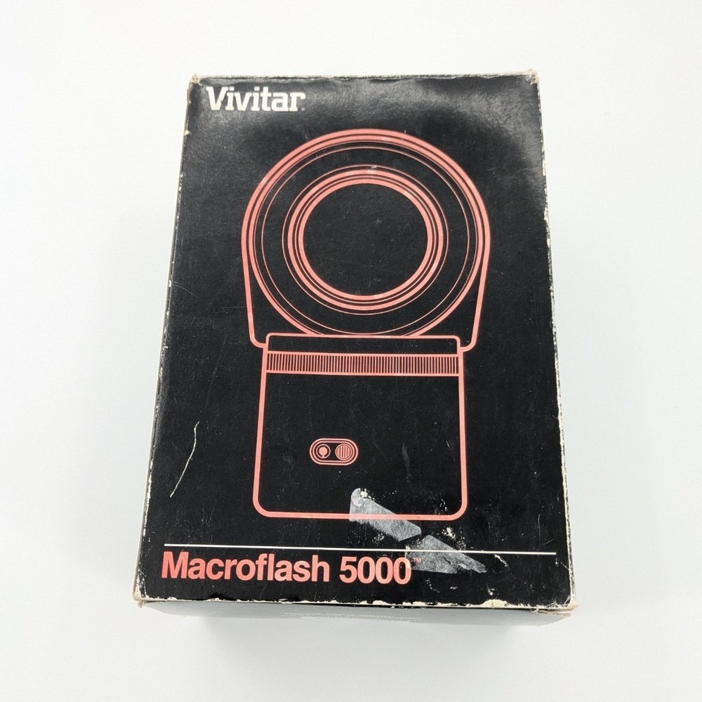 Vivitar Macroflash 5000 Auto Manual Flash Ring - TESTED NO Adapters‎